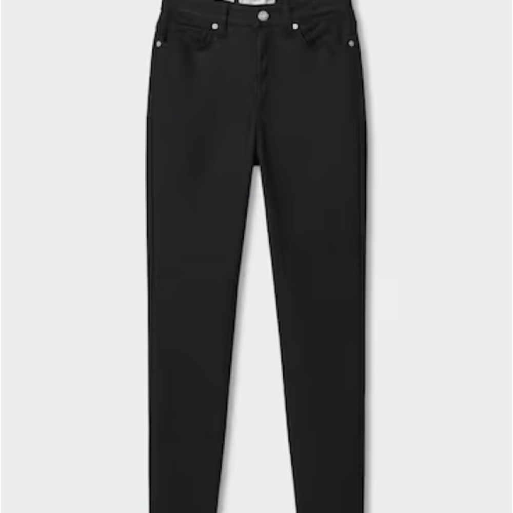 Mango High Rise Black Jeans